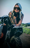 Model with bike