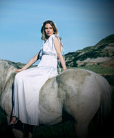 Model on horse