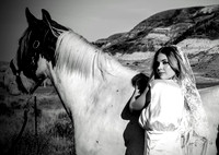 Model with horse #3