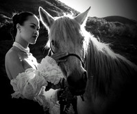 Model with horse #2