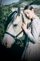 Model with horse